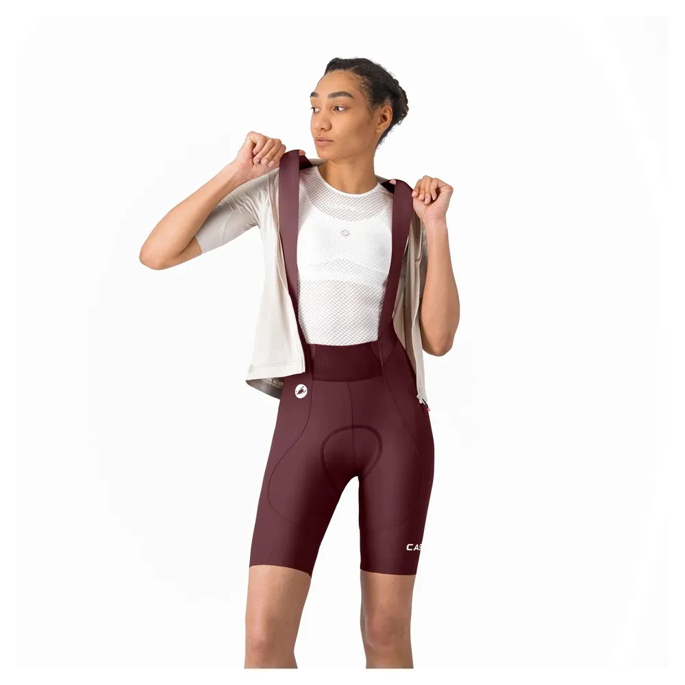 uPRISE Bikes Castelli Espresso 2 Women's DT Women's Bib Shorts - Bordeaux | Price match, 365 day returns, 18-Month Warranty, Finance Available & Free UK Delivery