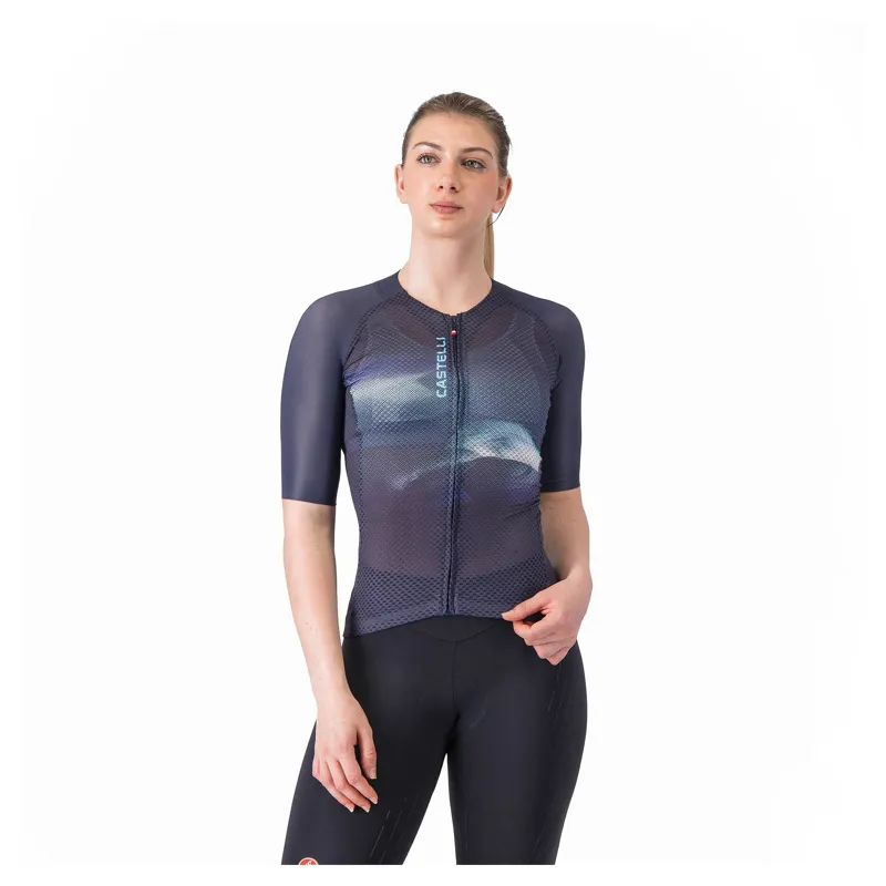 Castelli Climber's A/C Women's Short Sleeve Jersey - Belgian Blue/Neon Blue