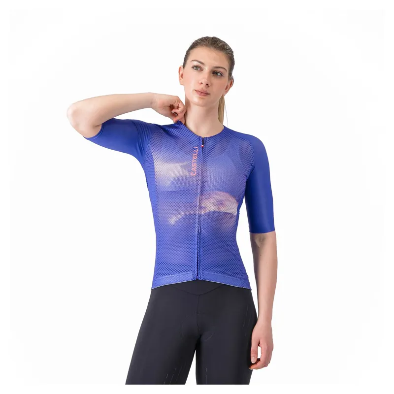 Castelli Climber's A/C Women's Short Sleeve Jersey - Uraviolet/Purple Mist