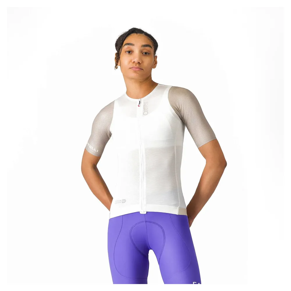 uPRISE Bikes Castelli Corretto Women's Short Sleeve Jersey - Ivory/Clay/Black | Price match, 365 day returns, 18-Month Warranty, Finance Available & Free UK Delivery