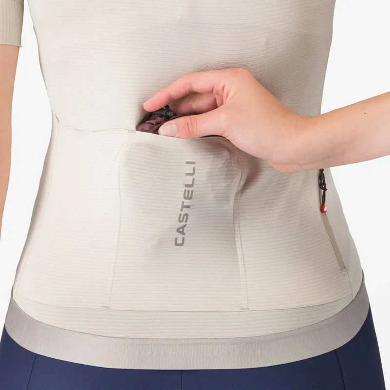 Castelli Espresso 2 Women's Short Sleeve Jersey - Silver Moon-5