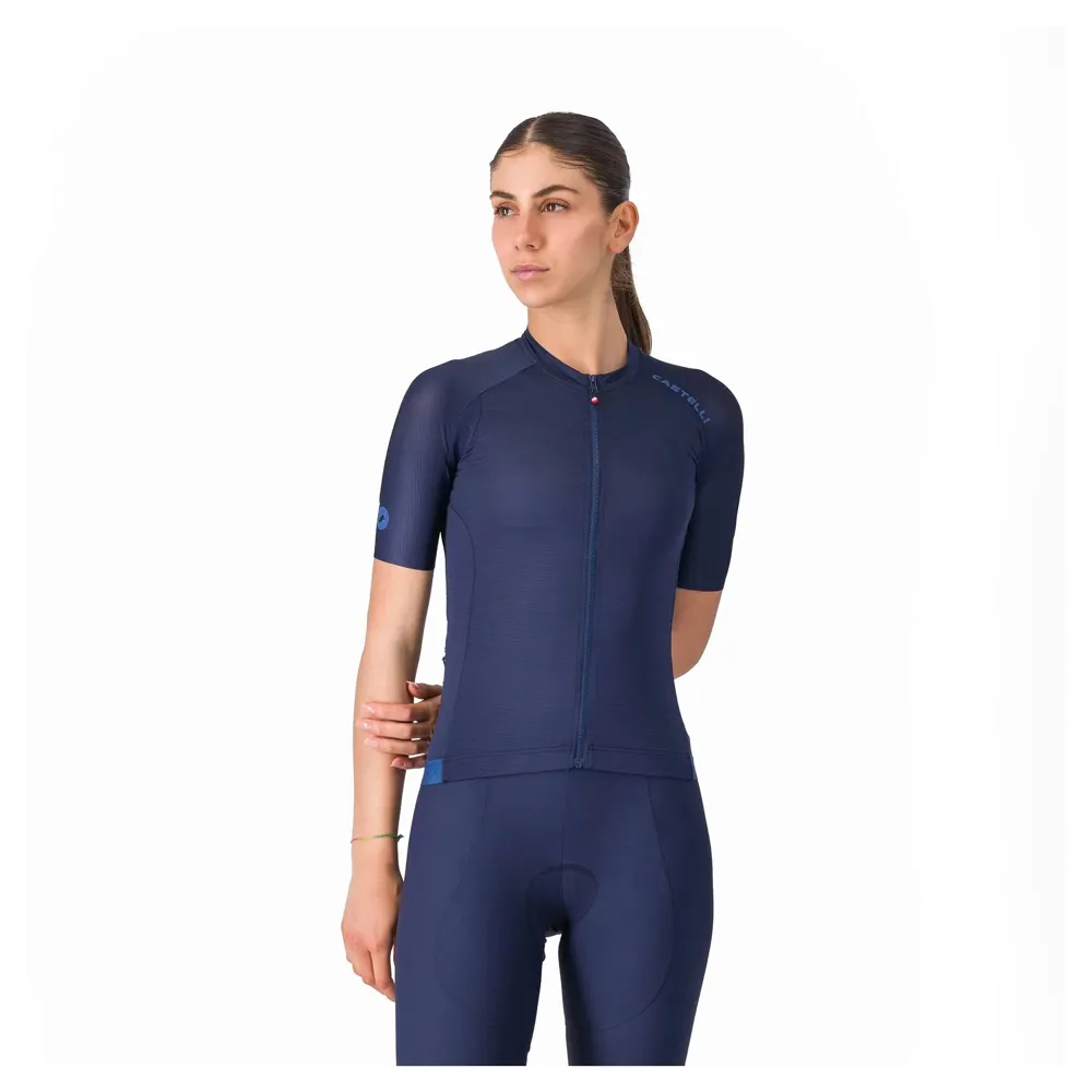 uPRISE Bikes Castelli Espresso 2 Women's Short Sleeve Jersey - Belgian Blue | Price match, 365 day returns, 18-Month Warranty, Finance Available & Free UK Delivery