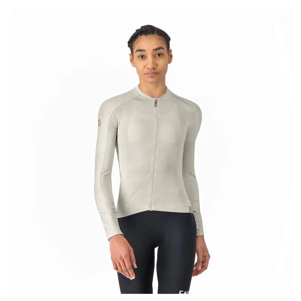 uPRISE Bikes Castelli Espresso 2 Women's Long Sleeve Jersey - Silver Moon | Price match, 365 day returns, 18-Month Warranty, Finance Available & Free UK Delivery
