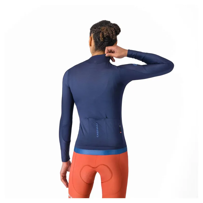 Castelli Espresso 2 Women's Long Sleeve Jersey - Belgian Blue-1