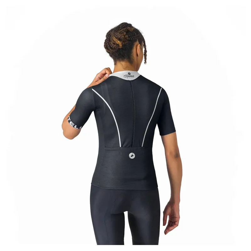 Castelli Anima Flow Women's Short Sleeve Jersey - Black/White-1