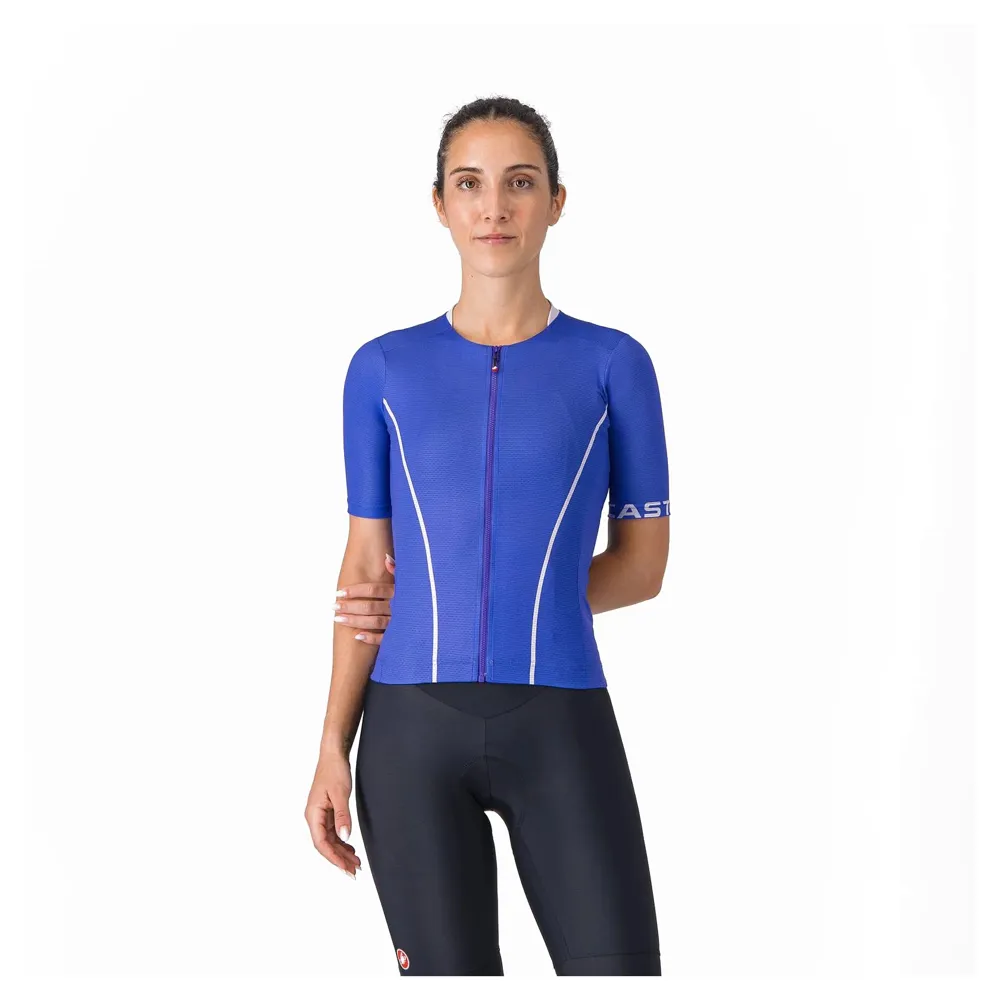 uPRISE Bikes Castelli Anima Flow Women's Short Sleeve Jersey - Uraviolet/Purple Mist | Price match, 365 day returns, 18-Month Warranty, Finance Available & Free UK Delivery