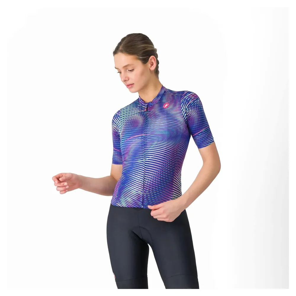 uPRISE Bikes Castelli Cosmic Vortex Women's Short Sleeve Jersey - Ultraviolet Rose | Price match, 365 day returns, 18-Month Warranty, Finance Available & Free UK Delivery