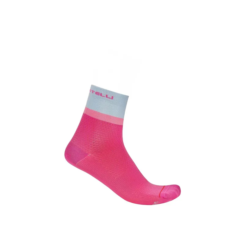 Castelli Tonal Logo 12 Women's Socks - Violet Pink/Winter Sky/Rosa