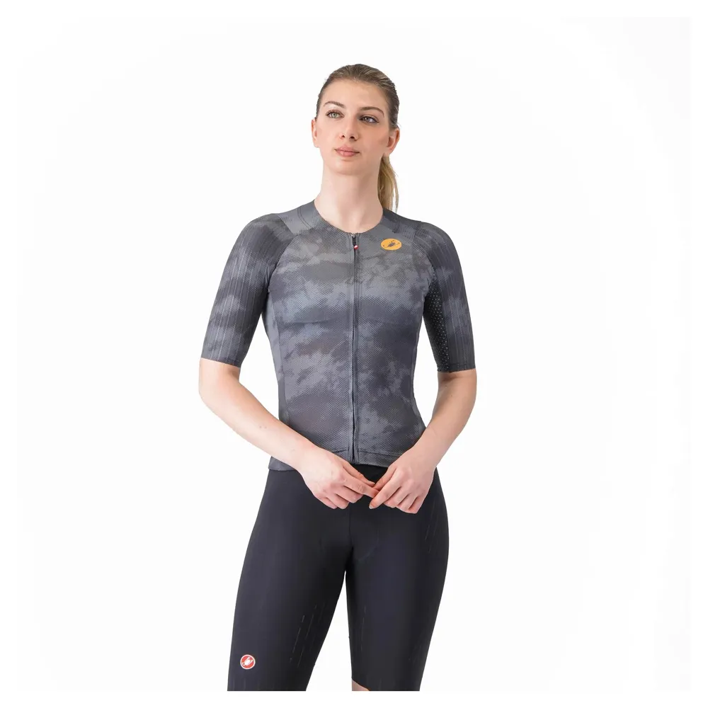 uPRISE Bikes Castelli Aero Race 8S Women's Short Sleeve Jersey - Dark Grey | Price match, 365 day returns, 18-Month Warranty, Finance Available & Free UK Delivery