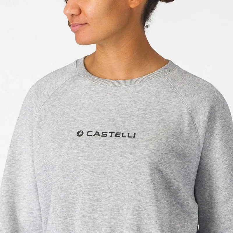 Castelli Logo Women's Sweatshirt - Melange Grey-2