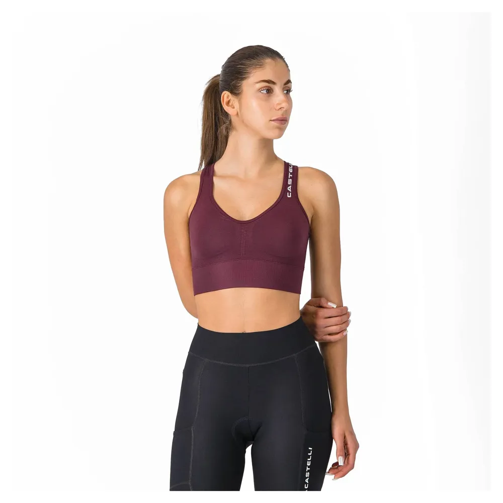 uPRISE Bikes Castelli Comfort Travel Women's Crop Top - Deep Bordeaux | Price match, 365 day returns, 18-Month Warranty, Finance Available & Free UK Delivery