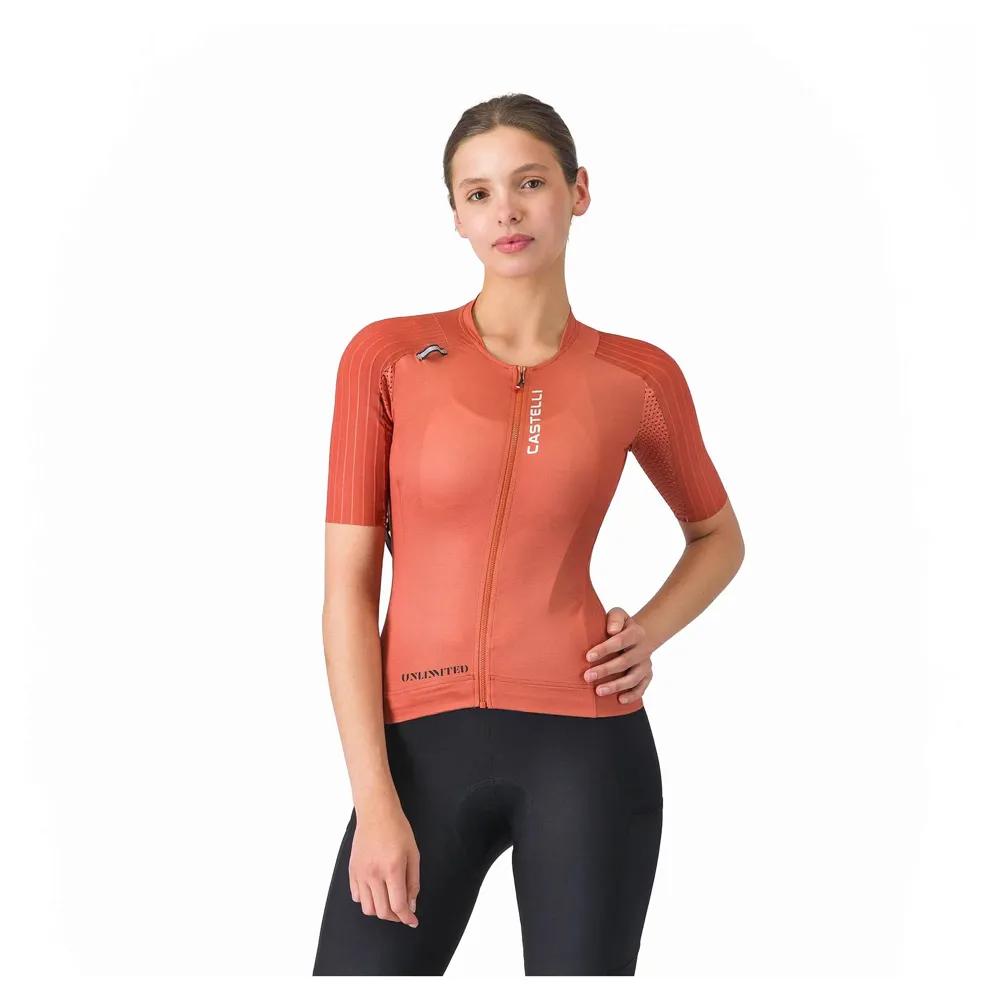 uPRISE Bikes Castelli Unlimited Pro 2 Women's Short Sleeve Jersey - Paprika | Price match, 365 day returns, 18-Month Warranty, Finance Available & Free UK Delivery