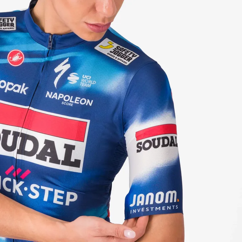 Castelli Soudal Quick-Step Competizione 3 Women's Short Sleeve Jersey - Blue/Red-3