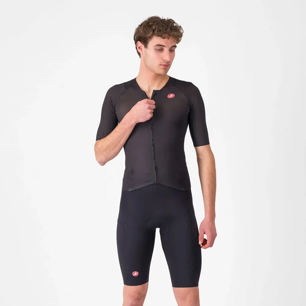 uPRISE Bikes Castelli Free Sanremo 3 Men's Short Sleeve Suit Tri Suit - Black | Price match, 365 day return s, 18-Month Warranty, Finance Available & Free UK Delivery