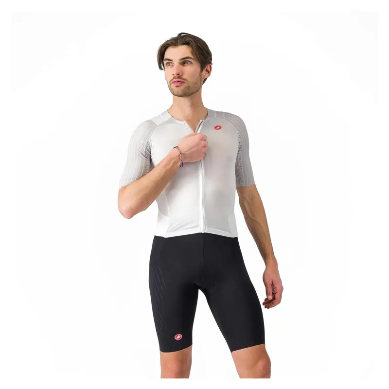 Castelli Free Sanremo 3 Men's Short Sleeve Tri Suit - White/Black