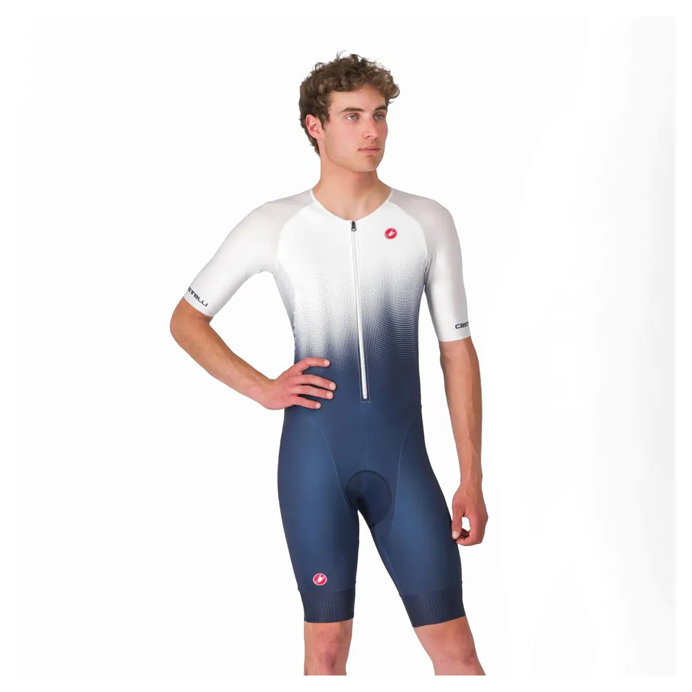 uPRISE Bikes Castelli Core Men's Short Sleeve Tri Suit - Belgian Blue/White | Price match, 365 day returns, 18-Month Warranty, Finance Available & Free UK Delivery