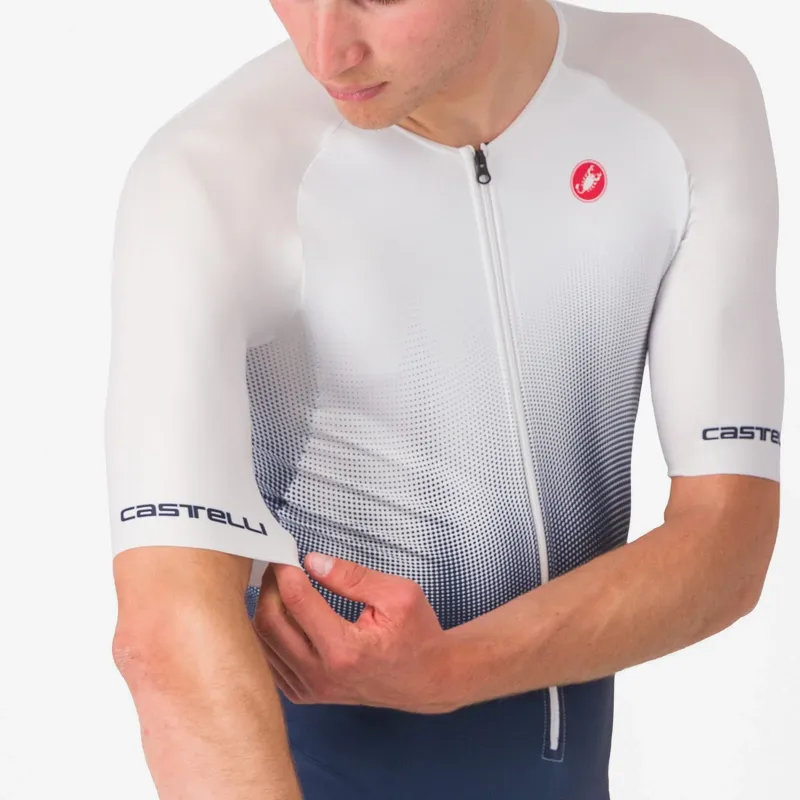 Castelli Core Men's Short Sleeve Tri Suit - Belgian Blue/White-5