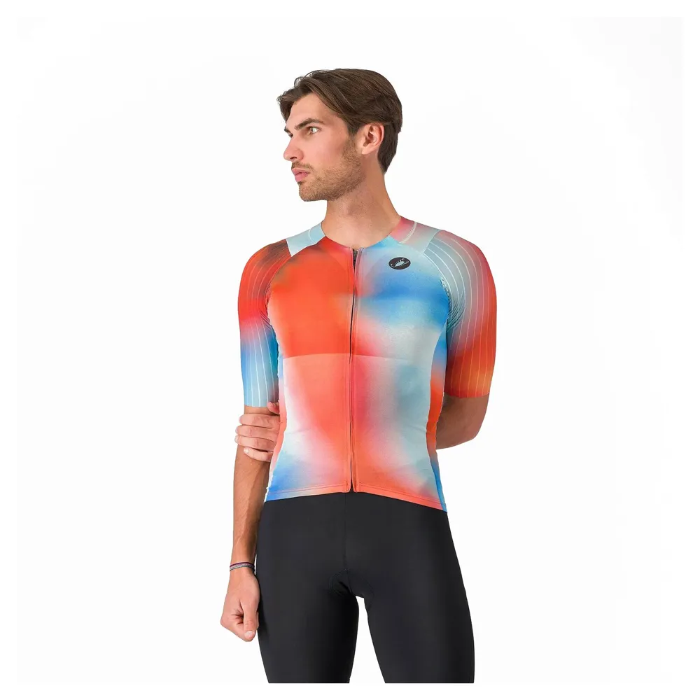 uPRISE Bikes Castelli Free Speed 3 Men's Race Top - Paprika/Winter Sky | Price match, 365 day returns, 18-Month Warranty, Finance Available & Free UK Delivery