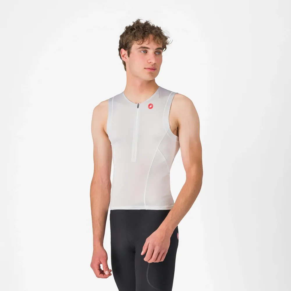 uPRISE Bikes Castelli Free Speed 3 Men's Top - White/Silver Grey | Price match, 365 day return s, 18-Month Warranty, Finance Available & Free UK Delivery