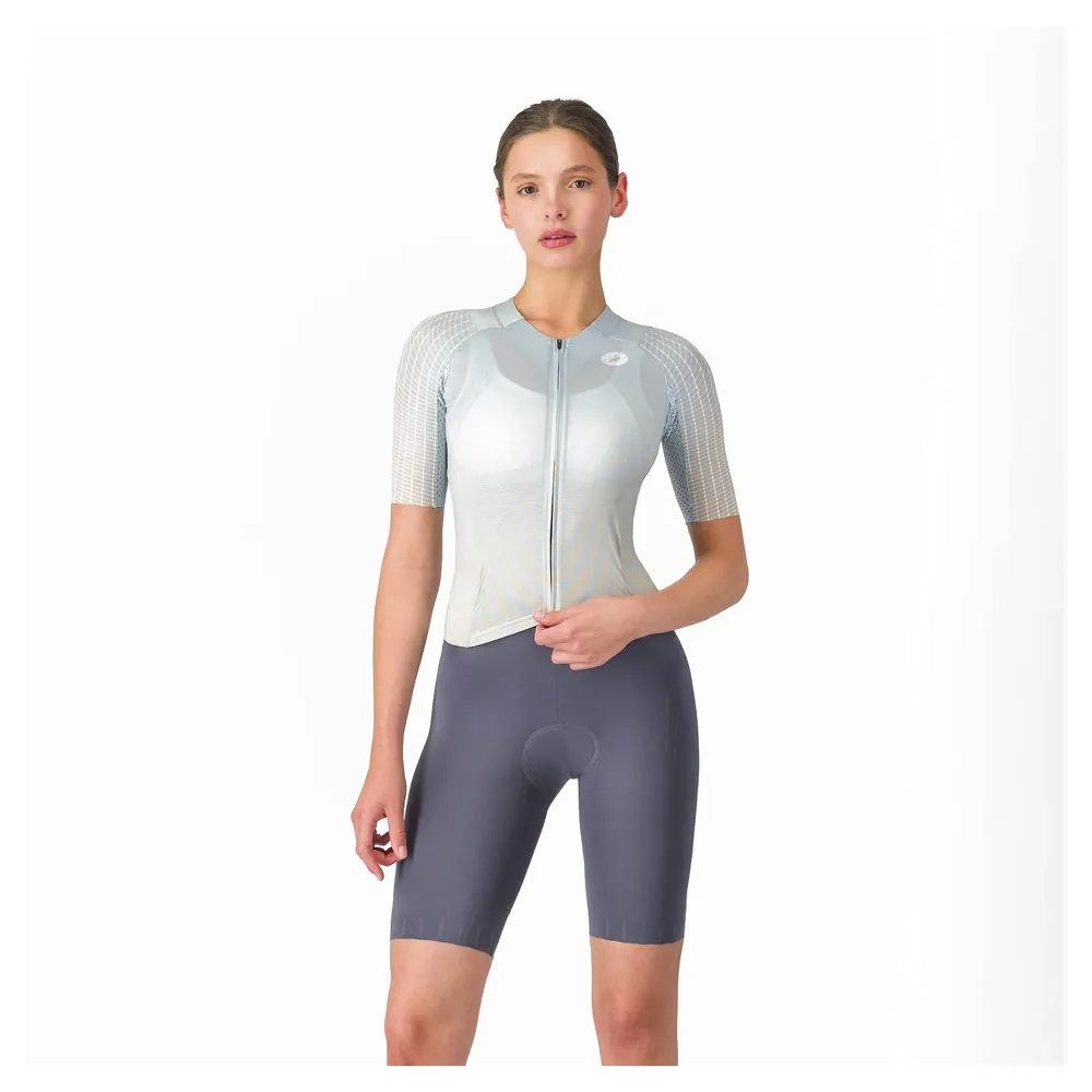 uPRISE Bikes Castelli Free Sanremo 3 Women's Short Sleeve Tri Suit - Winter Sky/Silver Moon | Price match, 365 day returns, 18-Month Warranty, Finance Available & Free UK Delivery
