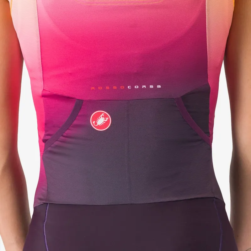 Castelli Free Sanremo 3 Women's Sleeveless Tri Suit - Night Shade/Vivid Orange-3