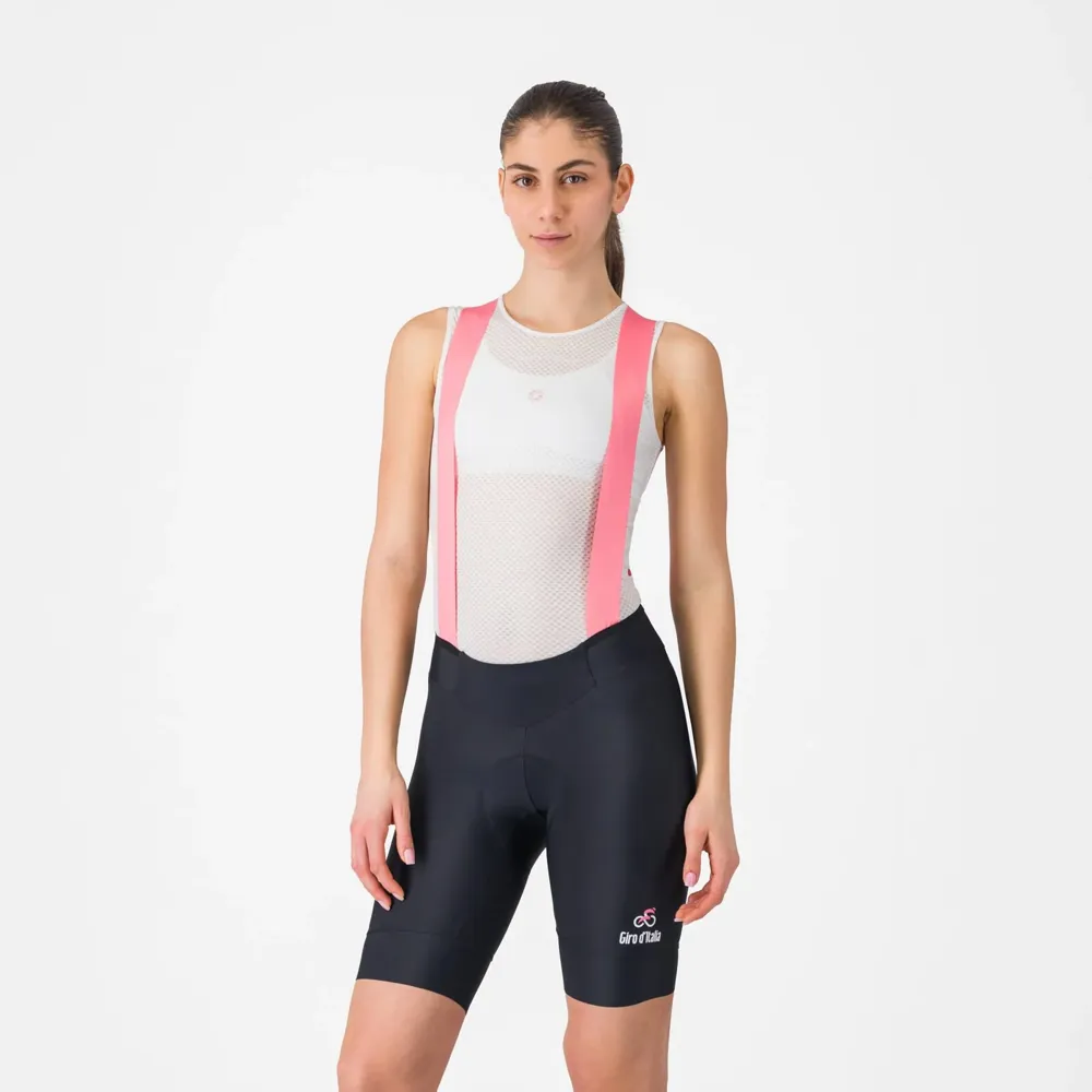 uPRISE Bikes Castelli Giro Prima 2 DT Women's Bib Shorts - Nero/Rosa Giro | Price match, 365 day return s, 18-Month Warranty, Finance Available & Free UK Delivery