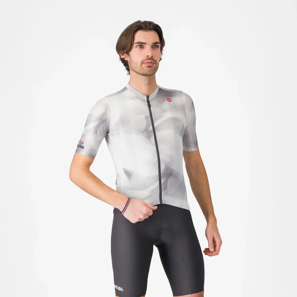 uPRISE Bikes Castelli Giro Espresso Men's Short Sleeve Jersey - Grigio Multicolore | Price match, 365 day return s, 18-Month Warranty, Finance Available & Free UK Delivery