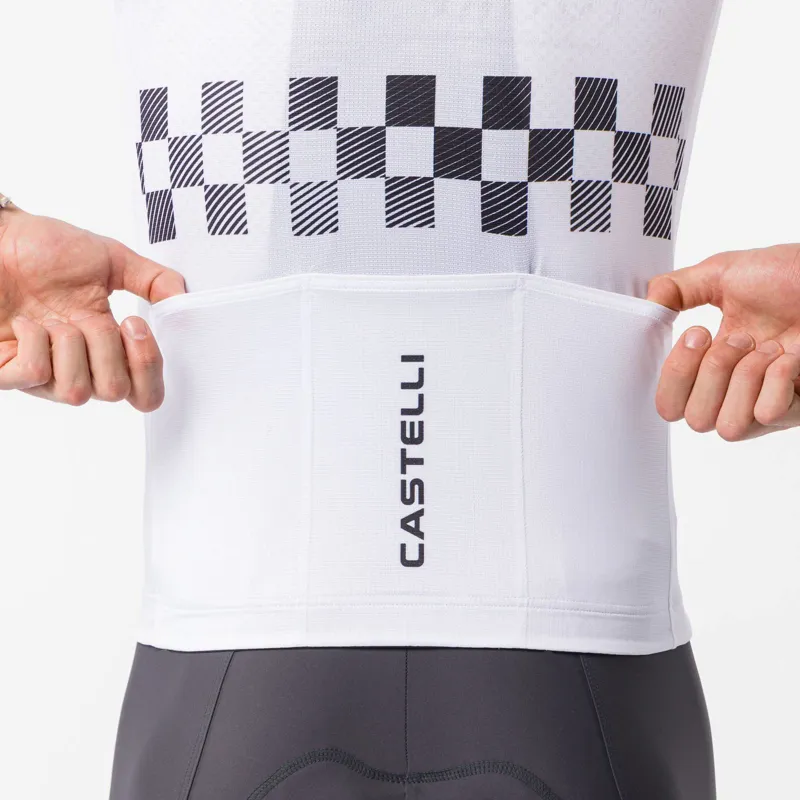 Castelli Giro109 Blockhaus Men's Short Sleeve Jersey - White/Black-6