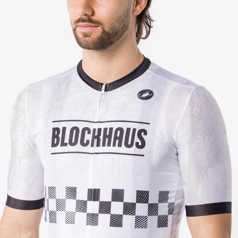 Castelli Giro109 Blockhaus Men's Short Sleeve Jersey - White/Black-4