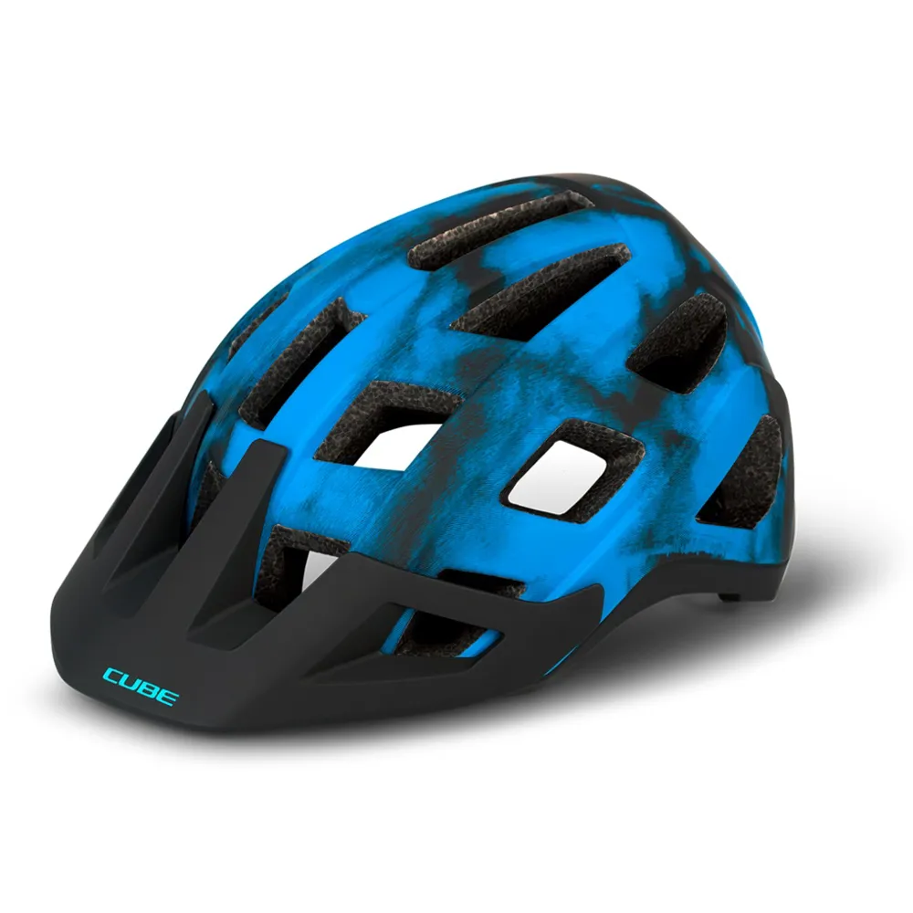 uPRISE Bikes Cube Badger MTB Helmet - Blue | Price match, 365 day return s, 18-Month Warranty, Finance Available & Free UK Delivery