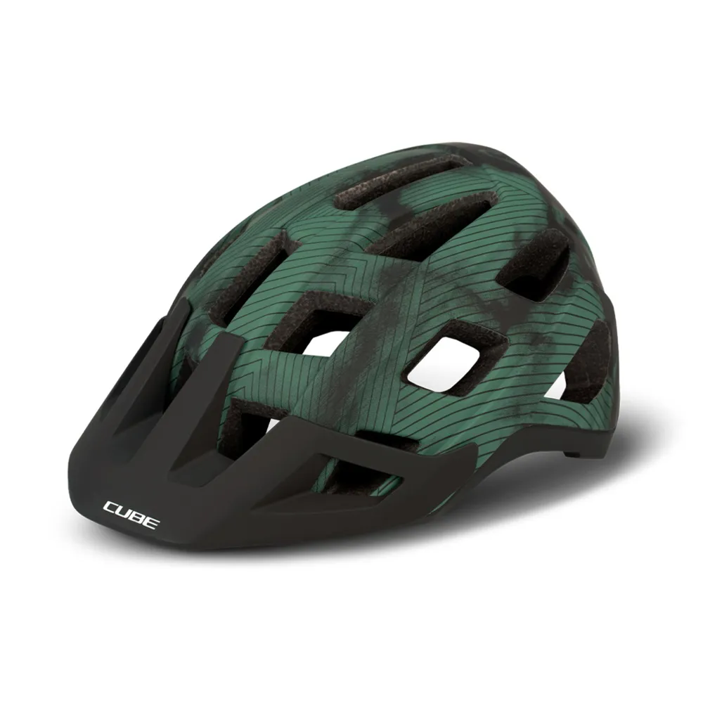 uPRISE Bikes Cube Badger MTB Helmet - Green | Price match, 365 day return s, 18-Month Warranty, Finance Available & Free UK Delivery