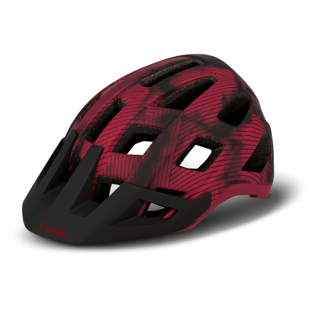 uPRISE Bikes Cube Badger MTB Helmet - Red | Price match, 365 day return s, 18-Month Warranty, Finance Available & Free UK Delivery