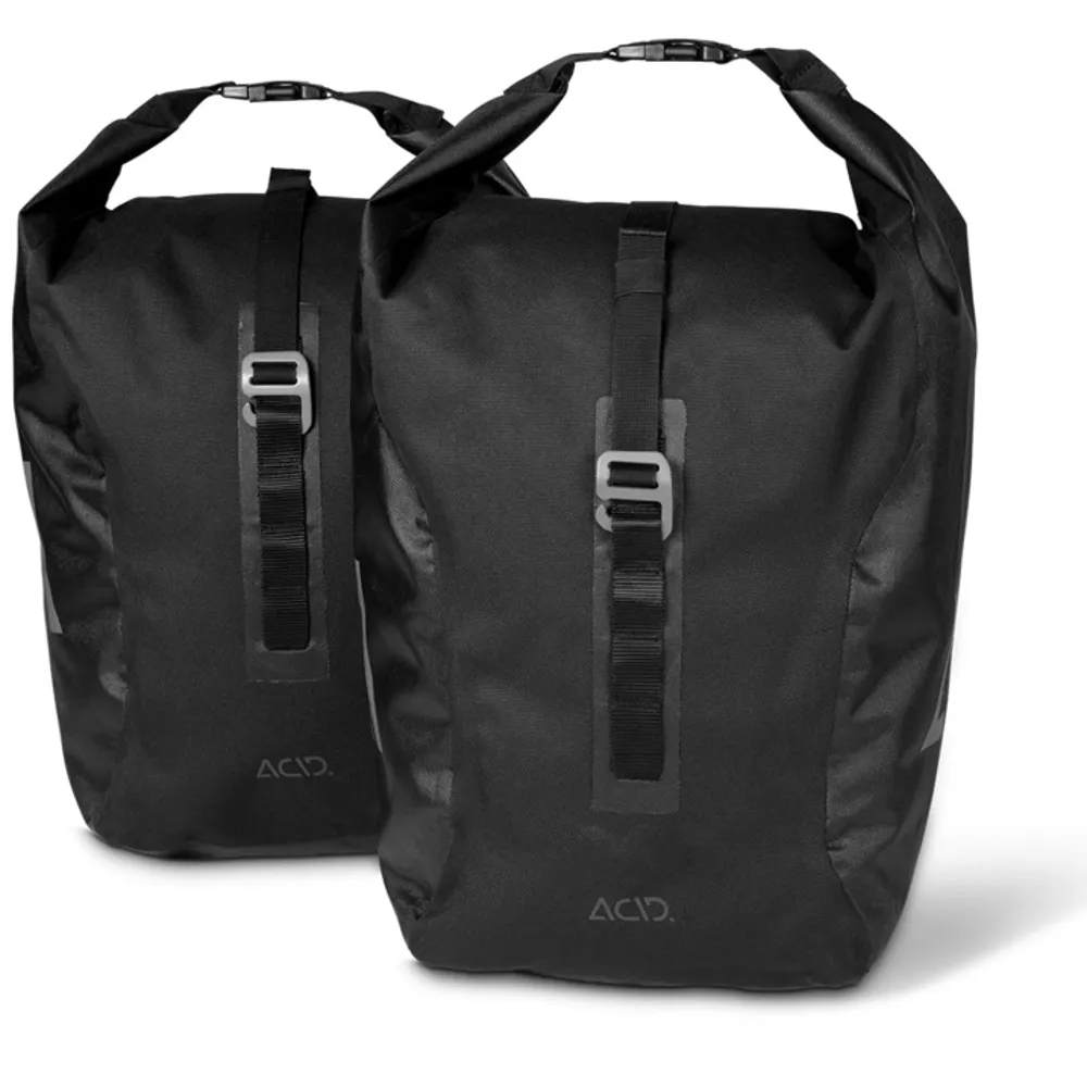uPRISE Bikes Cube Acid TRAVLR 20/2 Panniers - Black | Price match, 365 day return s, 18-Month Warranty, Finance Available & Free UK Delivery