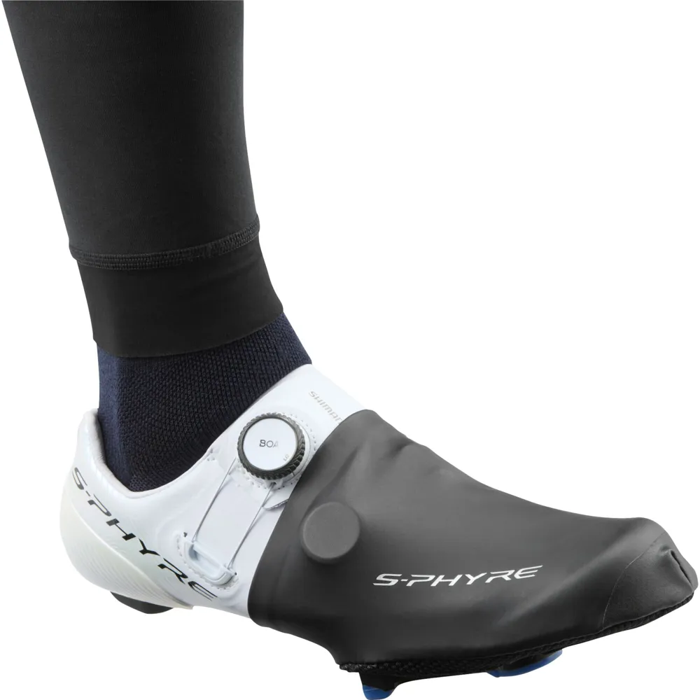 uPRISE Bikes Shimano S-Phyre Toe Shoe Covers - Black | Price match, 365 day return s, 18-Month Warranty, Finance Available & Free UK Delivery