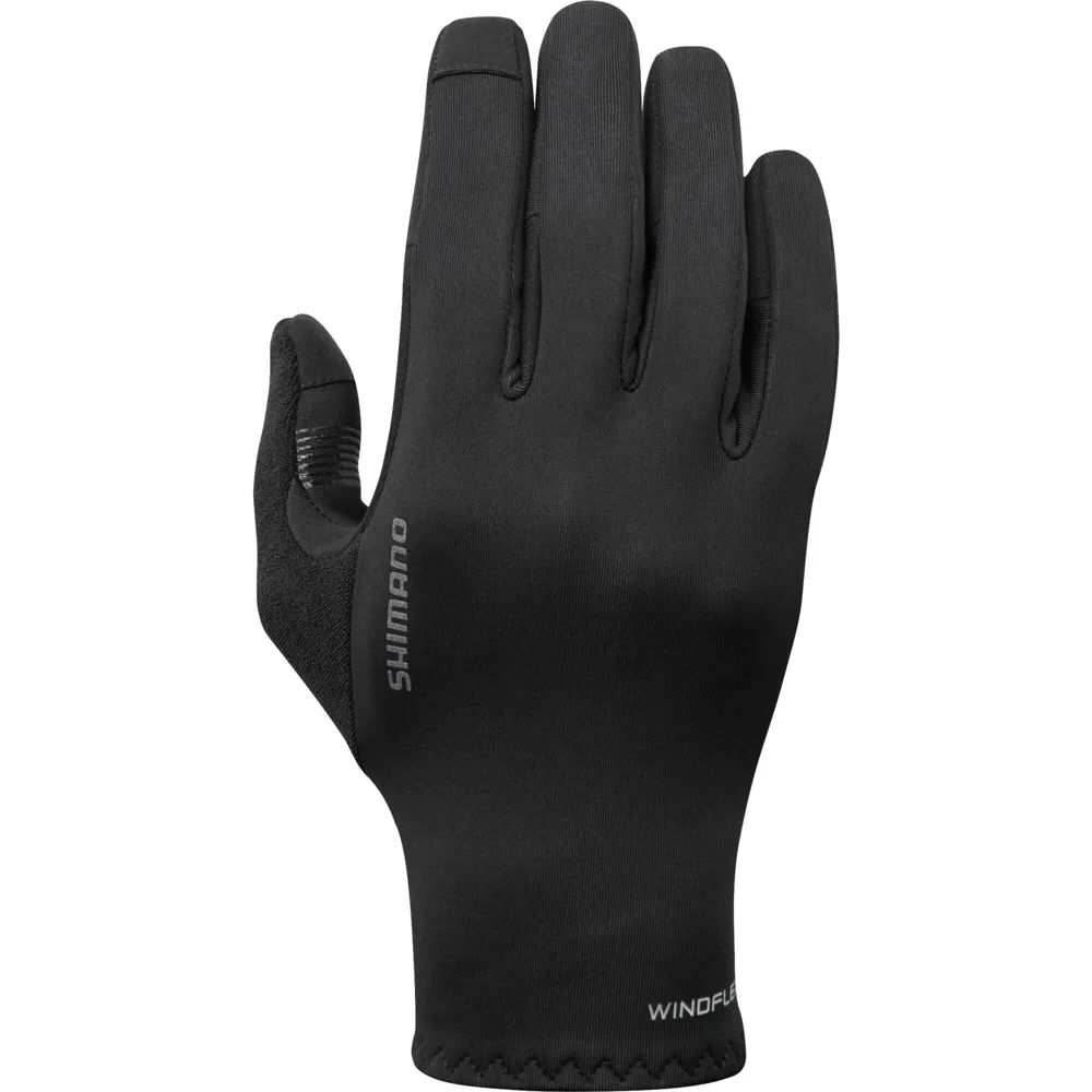 uPRISE Bikes Shimano Windflex Race Long Finger Gloves - Black | Price match, 365 day return s, 18-Month Warranty, Finance Available & Free UK Delivery