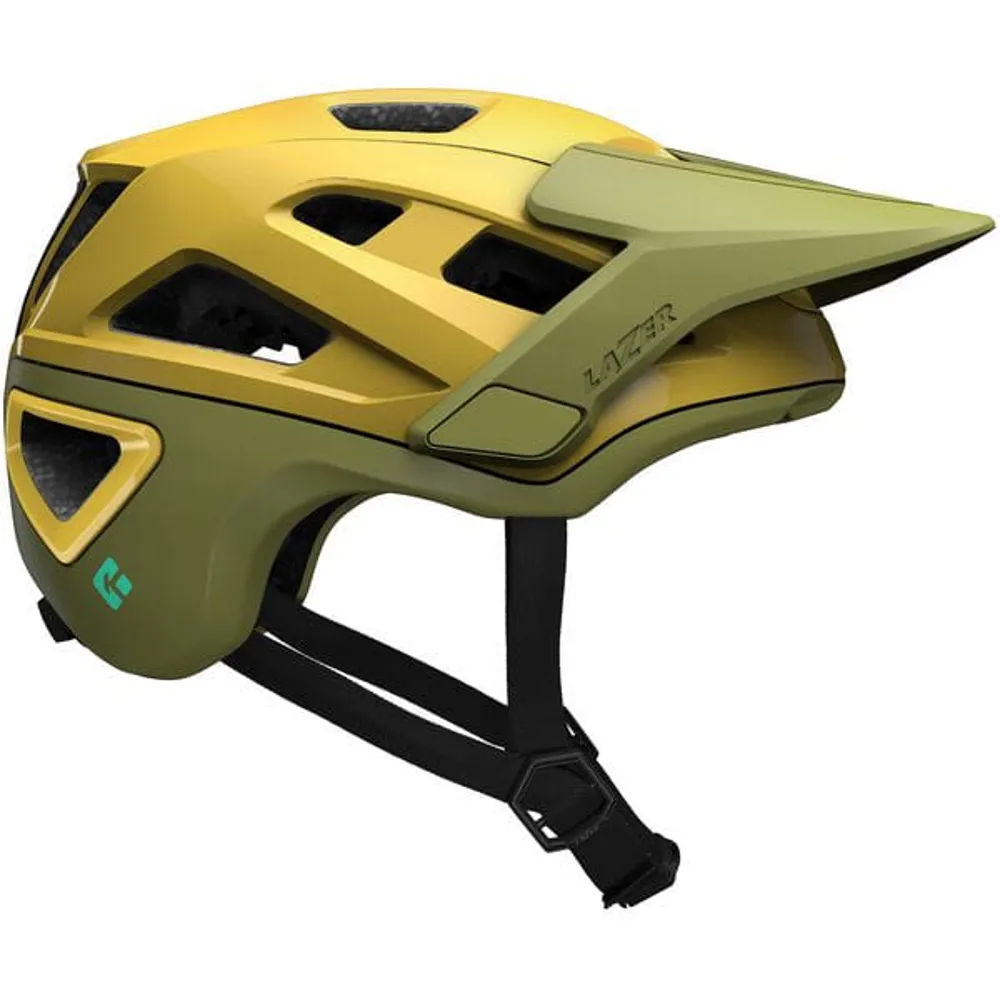 uPRISE Bikes Lazer Jackal KinetiCore MTB Helmet - Gold/Green | Price match, 365 day return s, 18-Month Warranty, Finance Available & Free UK Delivery
