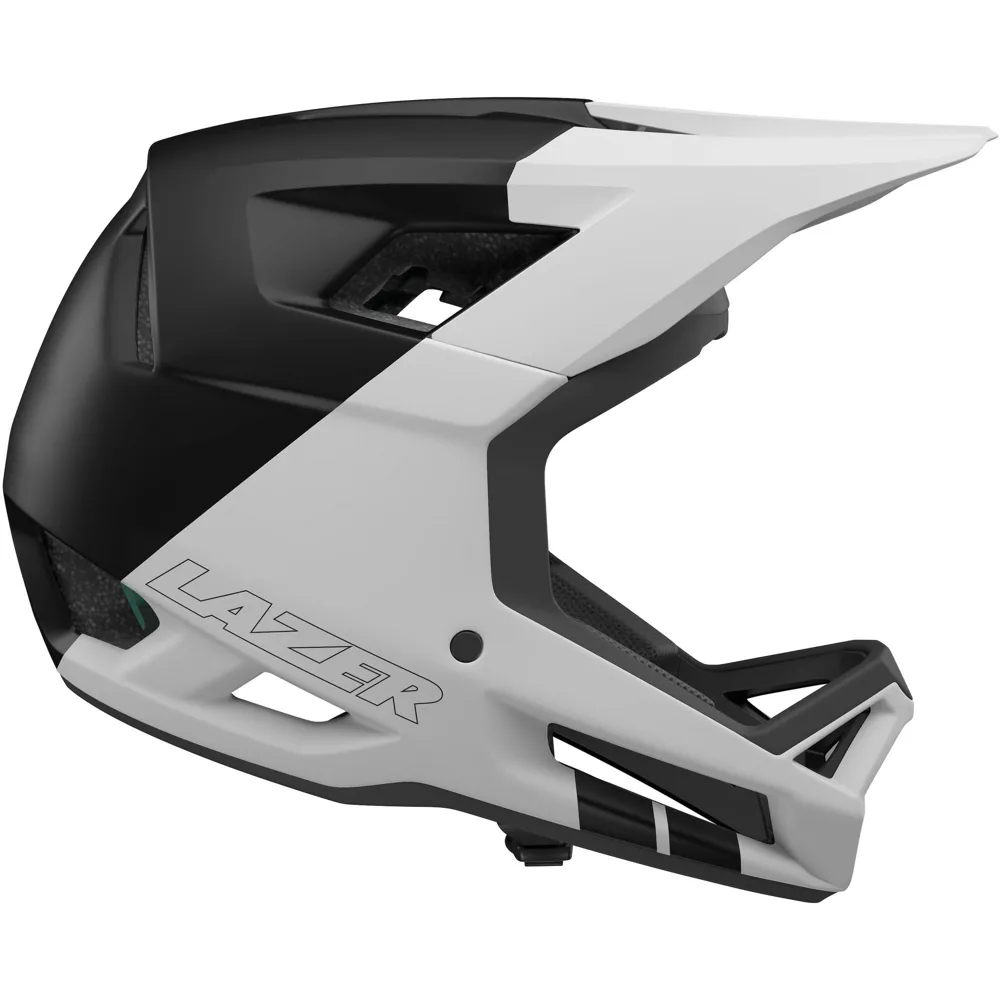 uPRISE Bikes Lazer Cage KinetiCore Full Face MTB Helmet - Matt White/Black | Price match, 365 day return s, 18-Month Warranty, Finance Available & Free UK Delivery