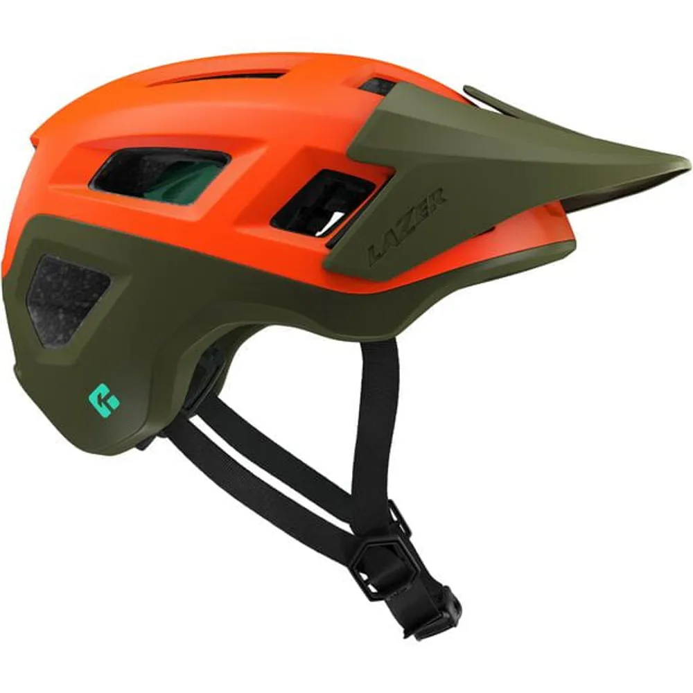 uPRISE Bikes Lazer Coyote KinetiCore MTB Helmet - Matt Orange/Green | Price match, 365 day return s, 18-Month Warranty, Finance Available & Free UK Delivery