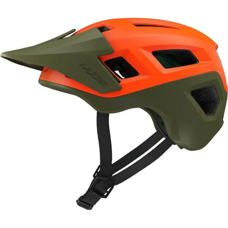 Lazer Coyote KinetiCore MTB Helmet - Matt Orange/Green-2