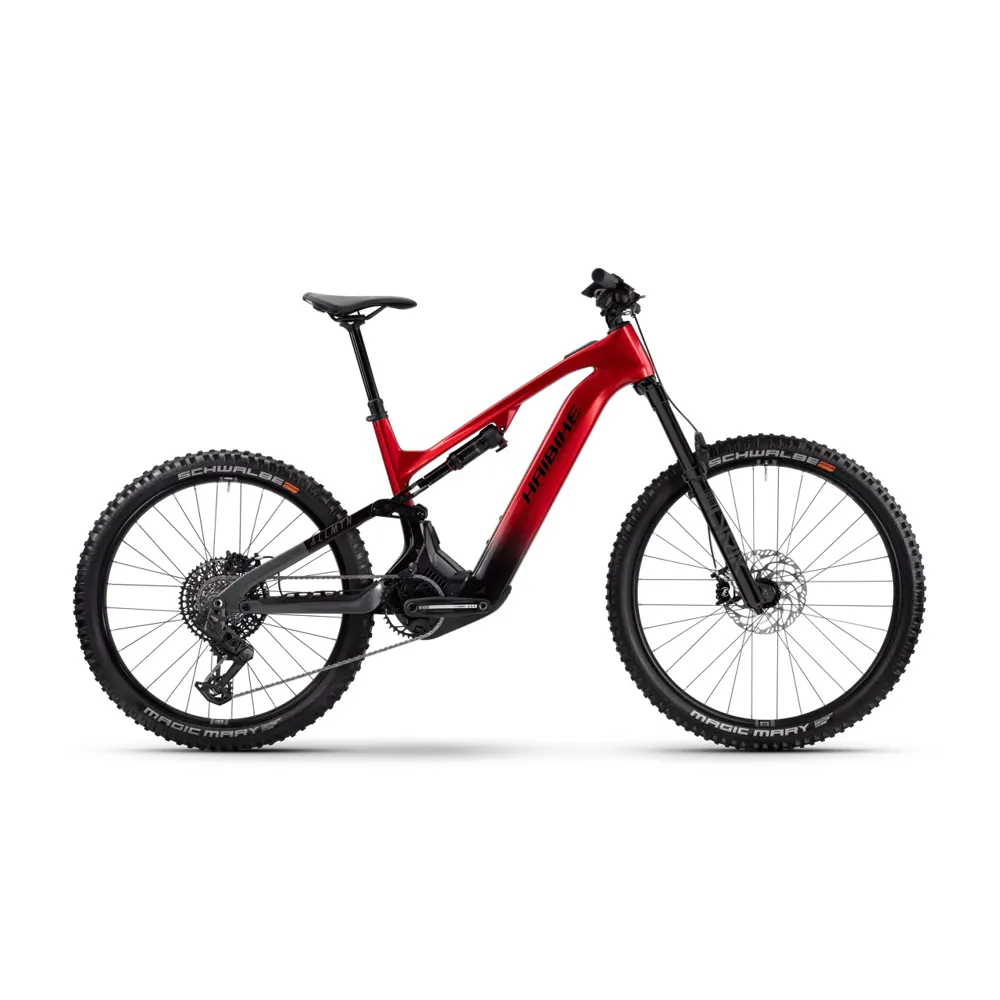uPRISE Bikes Haibike Allmtn CF 9 27.5/29er 2025 Electric Mountain Bike - Red/Black | Price match, 365 day return s, 18-Month Warranty, Finance Available & Free UK Delivery