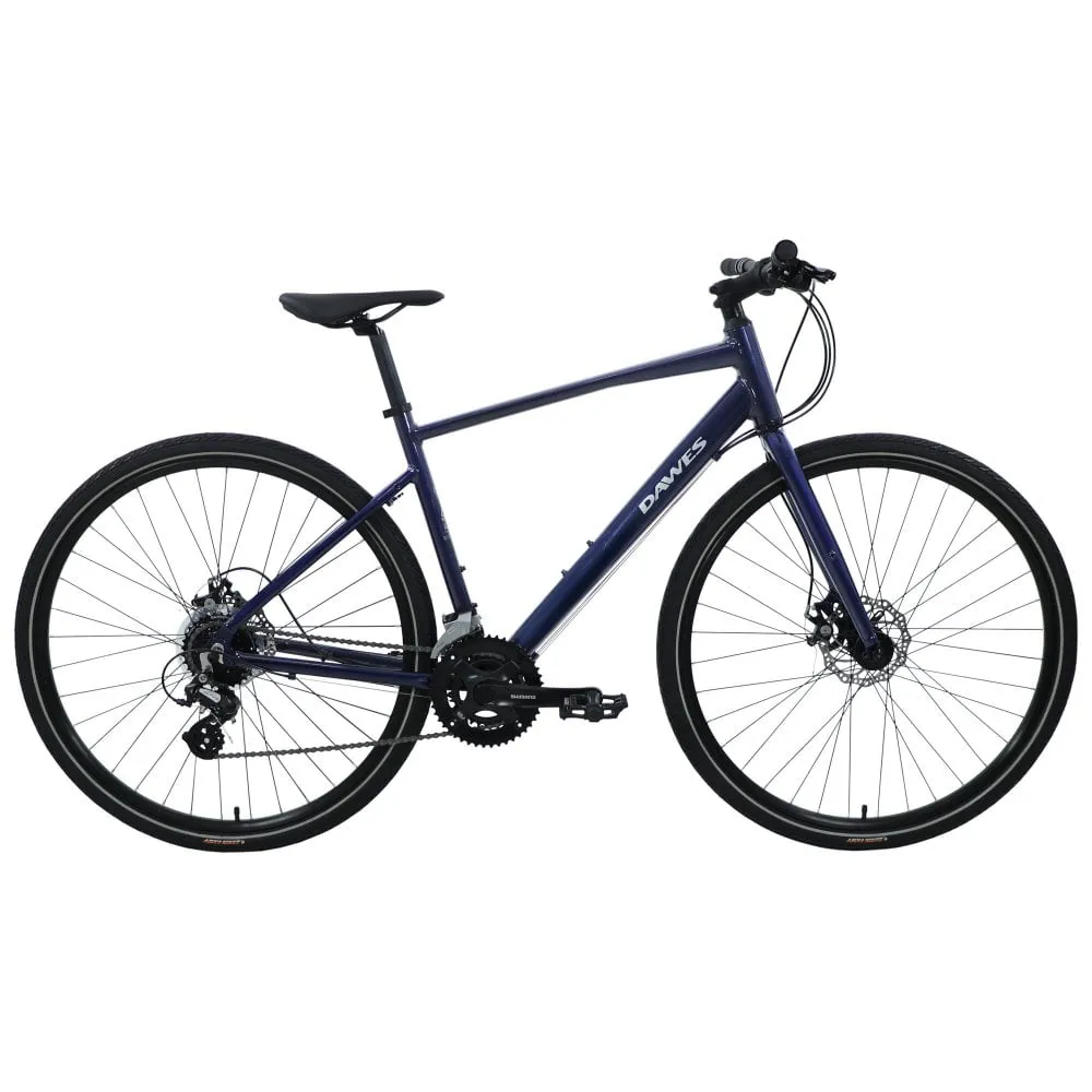 uPRISE Bikes Dawes Discovery 2.0 Cross Bar 2025 Hybrid Bike - Blue | Price match, 365 day return s, 18-Month Warranty, Finance Available & Free UK Delivery