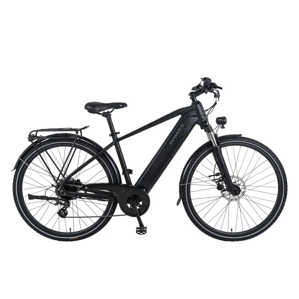 uPRISE Bikes Dawes Spire 1.0 Cross Bar 2025 Electric Hybrid Bike - Black | Price match, 365 day return s, 18-Month Warranty, Finance Available & Free UK Delivery