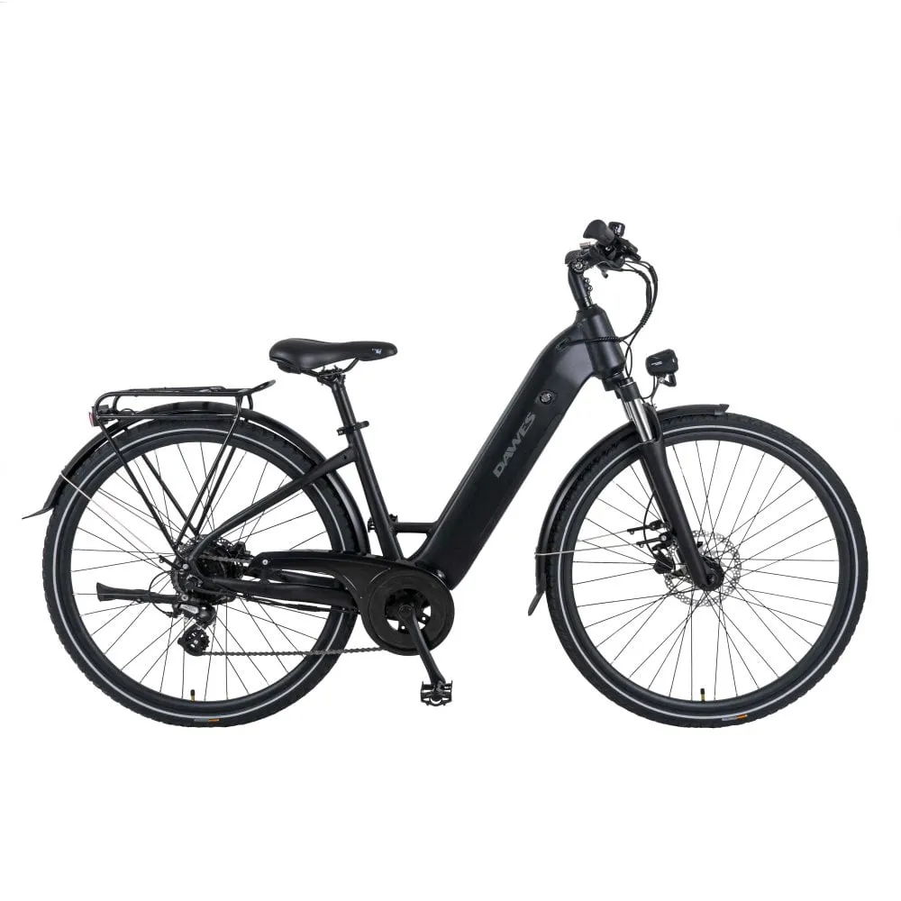 uPRISE Bikes Dawes Spire 1.0 Low Step 2025 Women's Electric Hybrid Bike - Black | Price match, 365 day return s, 18-Month Warranty, Finance Available & Free UK Delivery