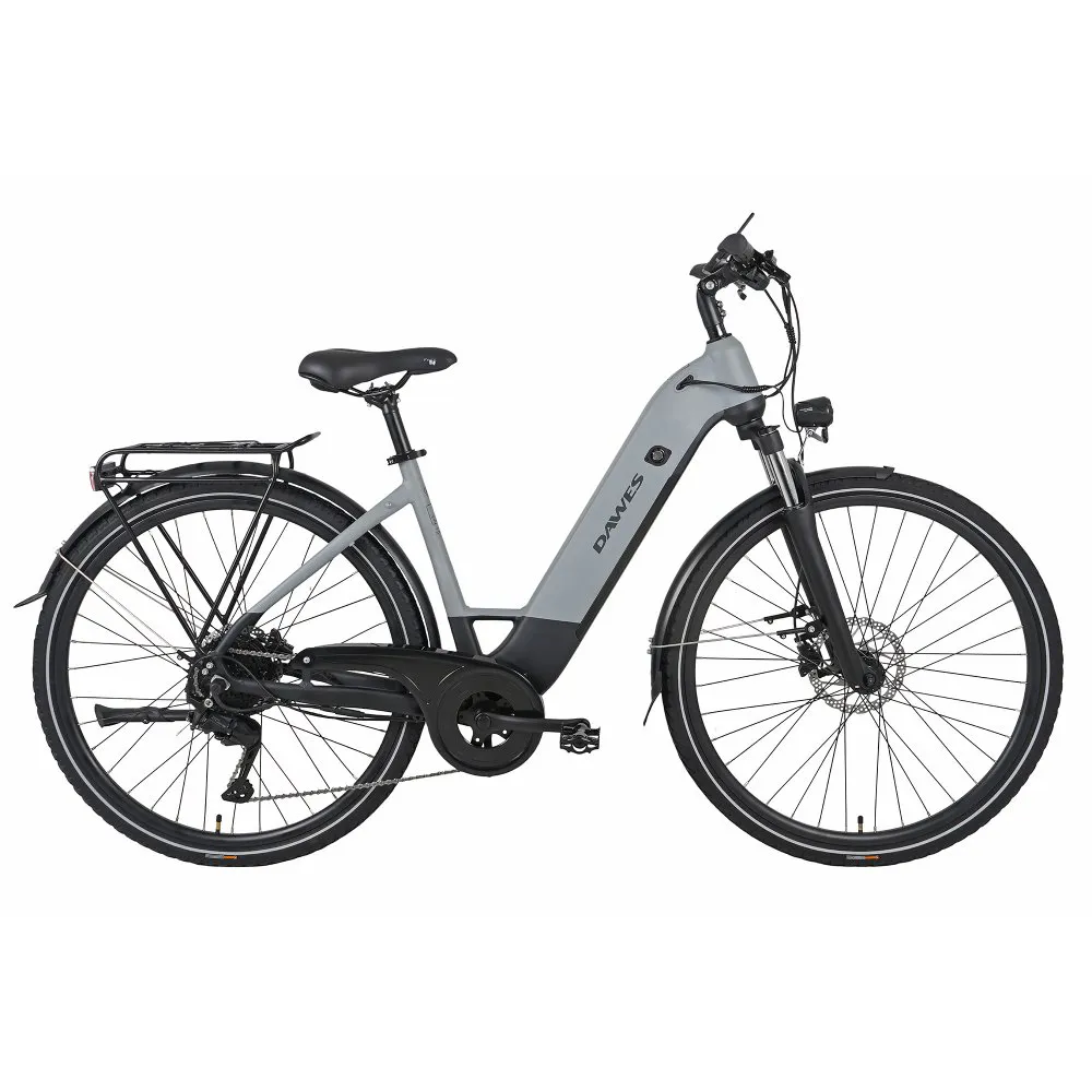uPRISE Bikes Dawes Spire 2.0 Low Step 2025 Electric Hybrid Bike - Light Grey/Black | Price match, 365 day return s, 18-Month Warranty, Finance Available & Free UK Delivery