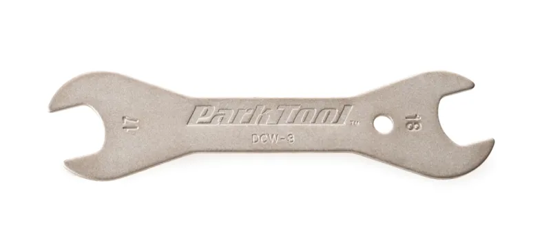 Park Tool DCW3C Double-ended Cone Wrench: 17mm / 18 mm - 17mm / 18 mm