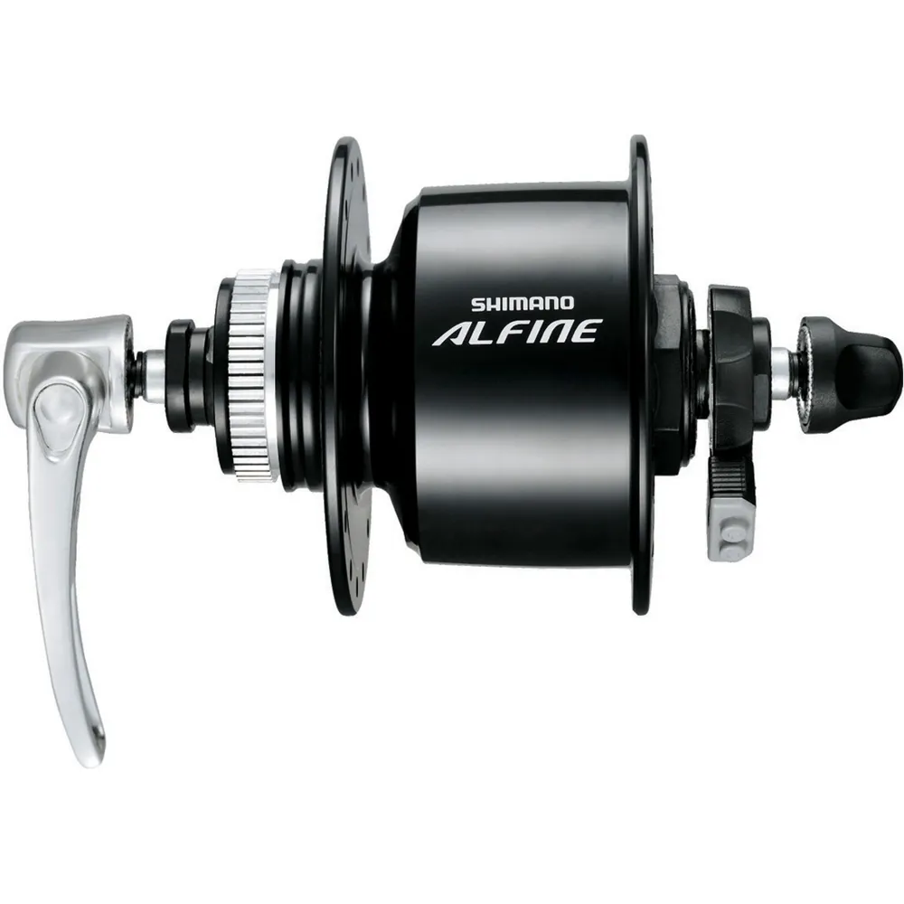 uPRISE Bikes Shimano DH-S501 Alfine 6v 3w Centre-Lock Disc QR Front Hub - Black | Price match, 365 day return s, 18-Month Warranty, Finance Available & Free UK Delivery
