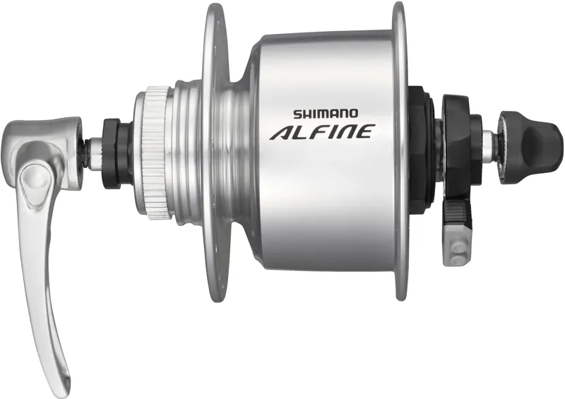 Shimano DH-S501 Alfine 6v 3w Centre-Lock Disc QR Front Hub - Silver