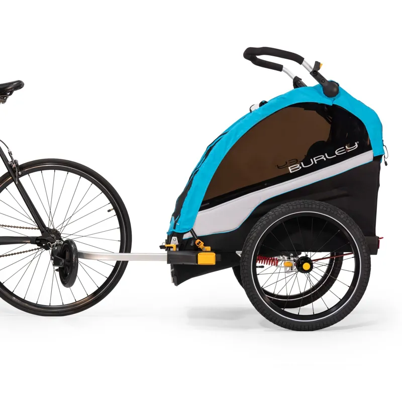 Burley DLite X Child Double Trailer/Stroller - Aqua-3