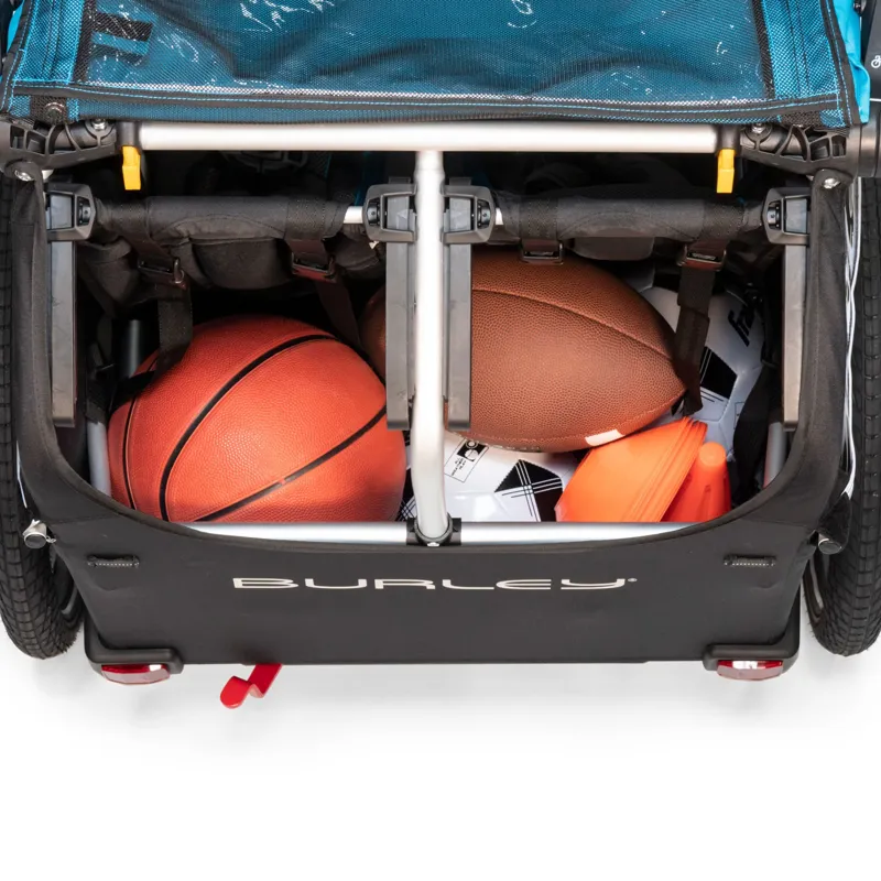 Burley DLite X Child Double Trailer/Stroller - Aqua-9