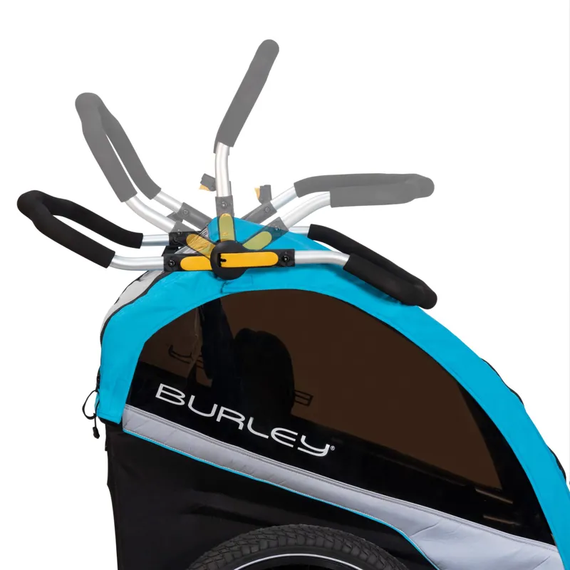 Burley DLite X Child Double Trailer/Stroller - Aqua-6